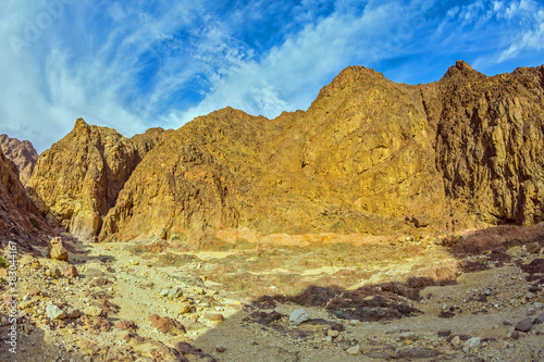 Black canyon in Eilat mountains