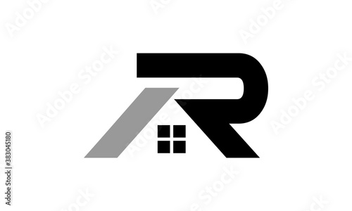 home R letter roof vector