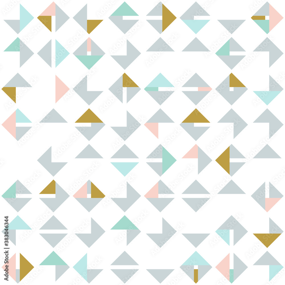 Seamless pattern of geometric shapes.
