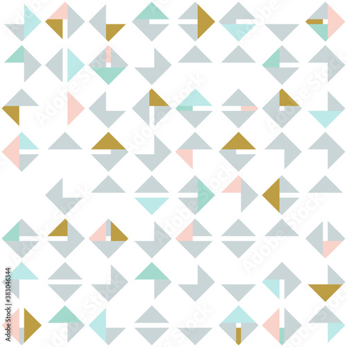 Seamless pattern of geometric shapes.