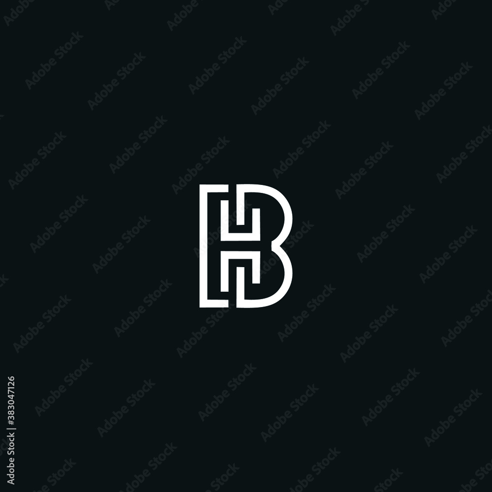 Obraz premium BH/HB initial logo design vector