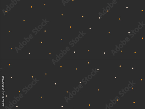 Hand drawn vector abstract flat stock graphic icon illustration sketch seamless pattern with celestial moon,sun and stars,polka dot, mystic and simple collage shapes isolated on black background