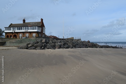 Beautiful sandy beach at Brancaster in North Norfolk  UK