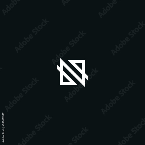 N initial logo design