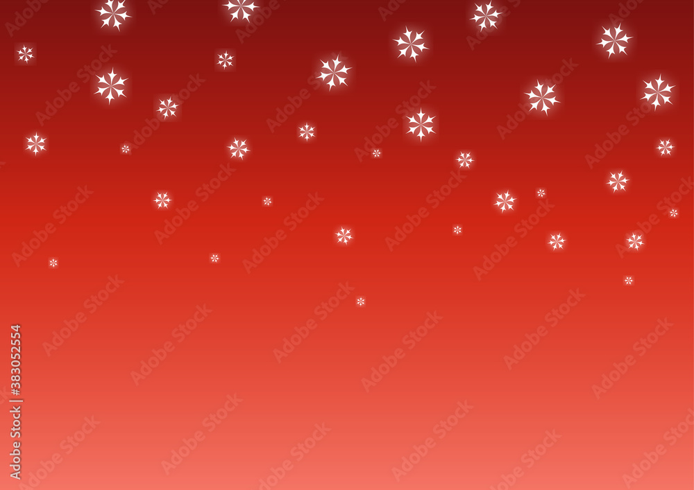 クリスマスイラスト　雪の結晶の背景