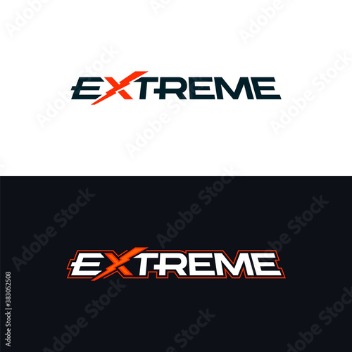 Extreme logo. Logotype with the word extreme. Vector design