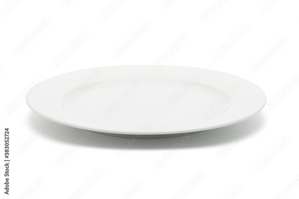 White plate isolated on white. Clipping path included White plate isolated on white. Clipping path included
