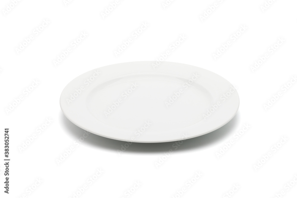 White plate isolated on white. Clipping path White plate isolated on white. Clipping path