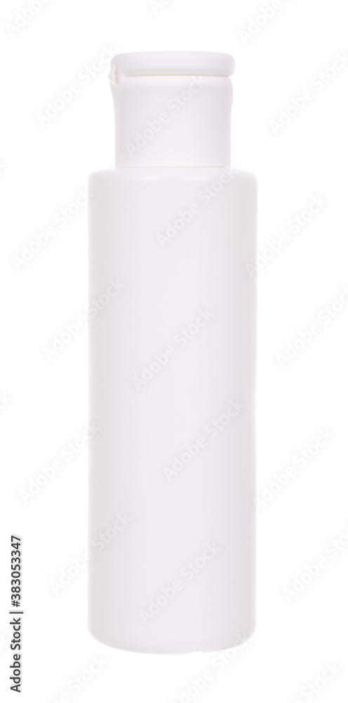 White bottle with the disinfectant, isolated on a white background. White bottle with the disinfectant, isolated on a white background.