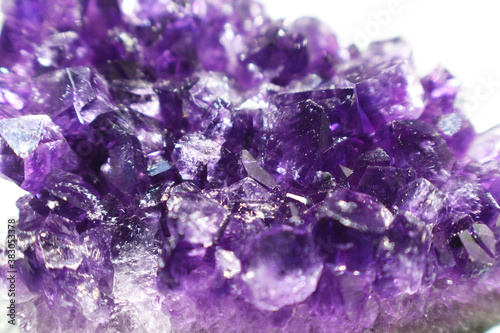 Gorgeous Amethyst Crystal Gemstone Rock Close Up 