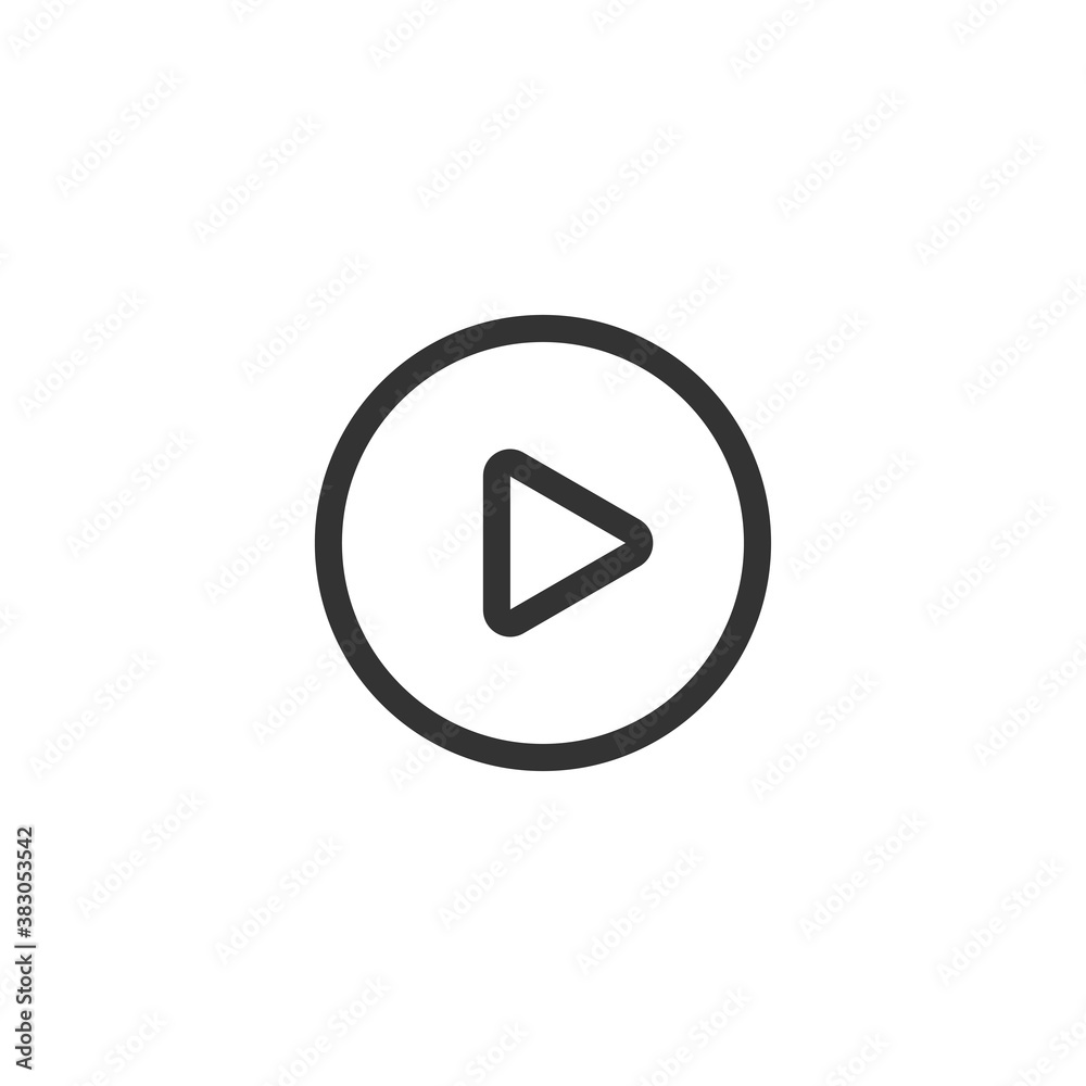 Play button icon. Multimedia symbol modern, simple, vector, icon for website design, mobile app, ui. Vector Illustration Play button icon. Multimedia symbol modern, simple, vector, icon for website design, mobile app, ui. Vector Illustration