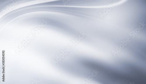 Fototapeta Naklejka Na Ścianę i Meble -  Abstract white and gray futuristic background. Light lines, waves. Blank gradient banner.