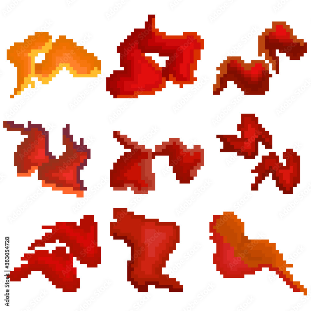 Food set of nine images of fried chicken wings. Images for different purposes sites, logos, restaurant menus, and more.