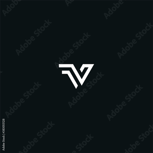 VF/FV initial logo design vector