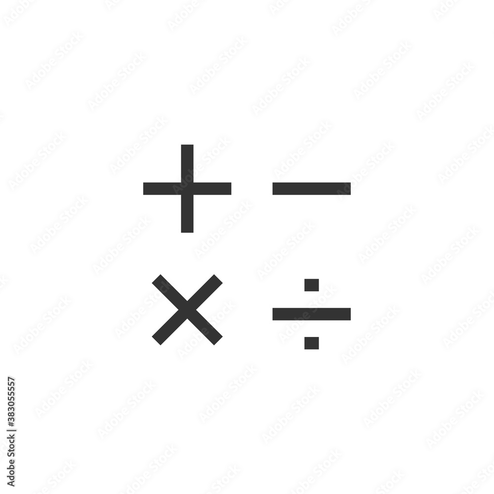 Fototapeta premium Calculation icon. Mathematical symbol modern, simple, vector, icon for website design, mobile app, ui. Vector Illustration