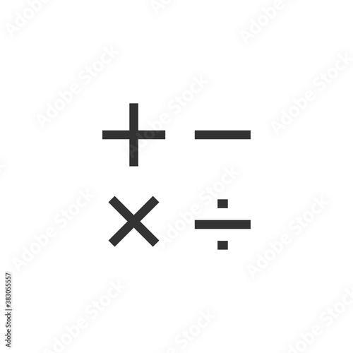 Calculation icon. Mathematical symbol modern, simple, vector, icon for website design, mobile app, ui. Vector Illustration