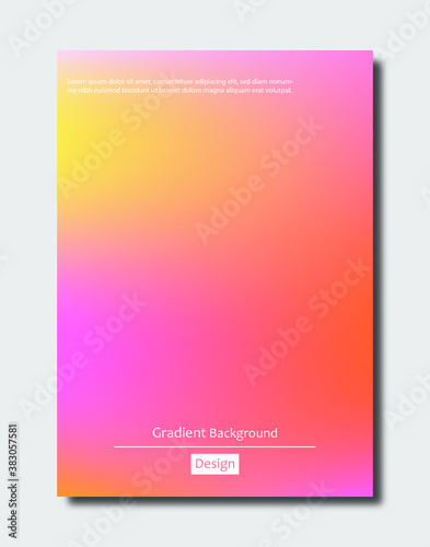 Colorful modern gradient background for template, brochure, flyer, cover design.