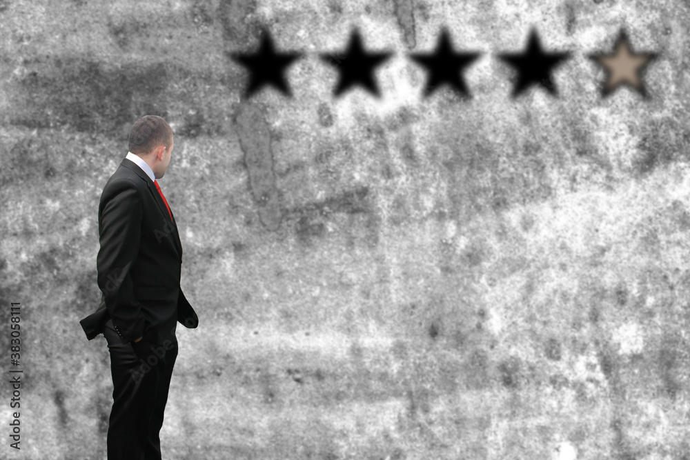 Good rating concept. Quality level, good service. The concept of feedback of five star Good rating concept. Quality level, good service. The concept of feedback of five star