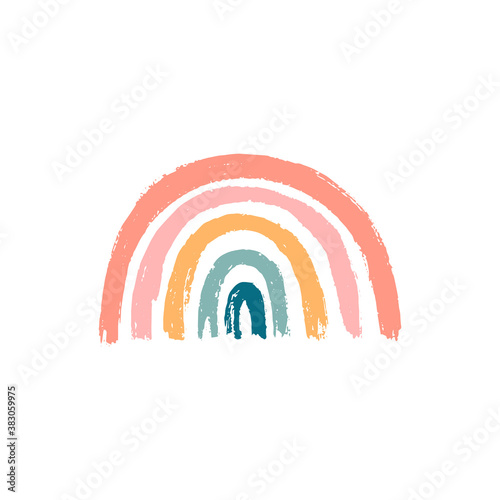 Isolated rainbow in scandinavian style