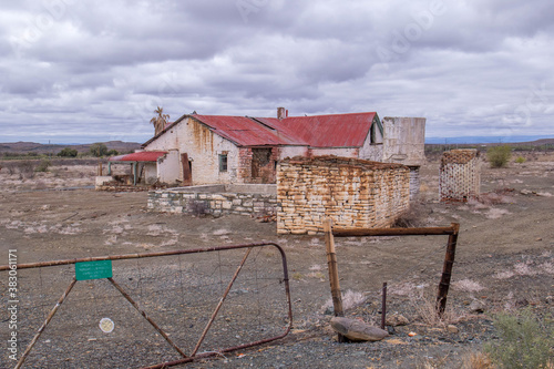 Abandoned old farm house in the Leeu Gamka district in the central Karoo in South Africa photo
