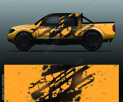 Truck decal graphic wrap vector, abstract background