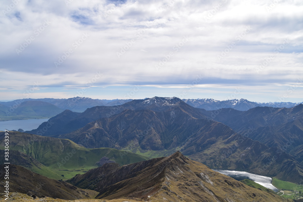 The view of mountains in Queenstown, New Zealand The view of mountains in Queenstown, New Zealand