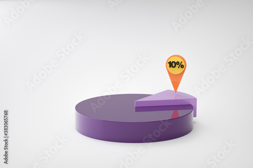 Purple Pie Chart 10 - 90 percent