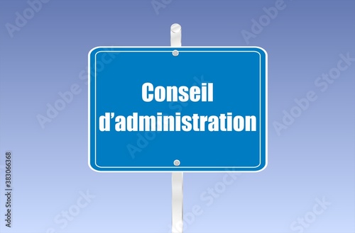 panneau conseil d'administration