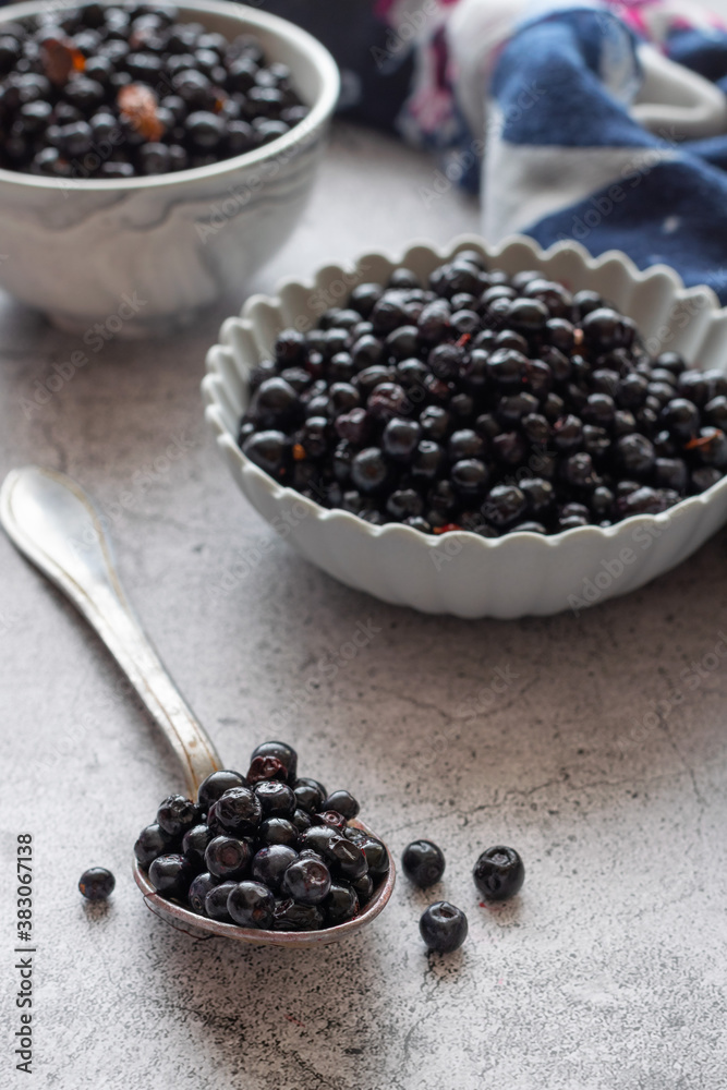 Fresh picked blueberries on table, healthy seasonal raw fruits Fresh picked blueberries on table, healthy seasonal raw fruits