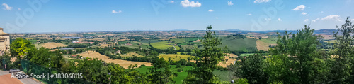 Photos Ultra wide view of the hill of the Marche land from Cingoli