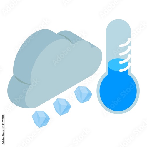 Hailstone icon. Isometric illustration of hailstone vector icon for web