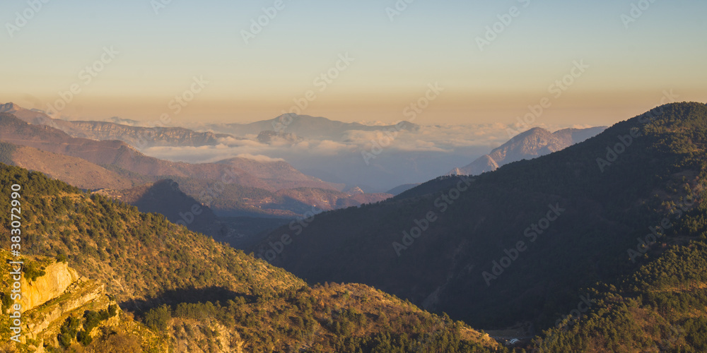 Mountanous scenic near the col de turini in haute alpes maritimes, france