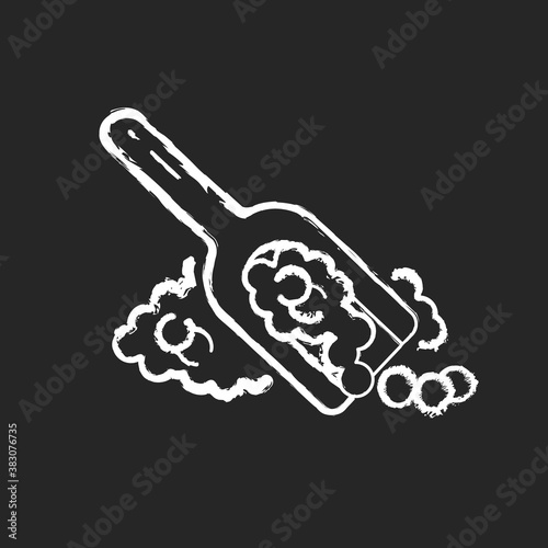 Quinoa chalk white icon on black background. Healthy eco grains. Eco meals ingredients. Tasty foods ideas. Vegan cooking addons. Suerfoods variety. Isolated vector chalkboard illustration