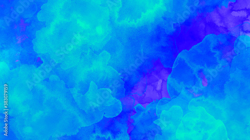 Textura abstrata de aquarela em tons azuis  © Fotos GE