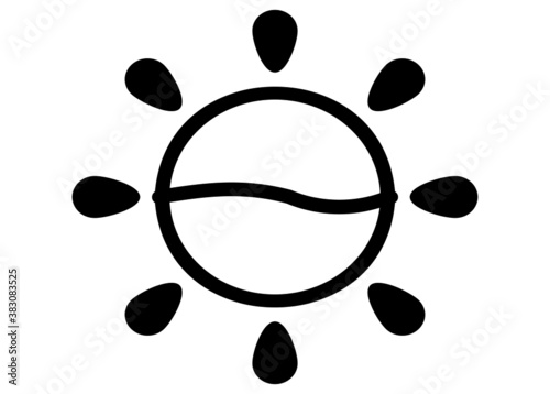 Brightness Icon, Intensity Setting Vector Art Illustration
