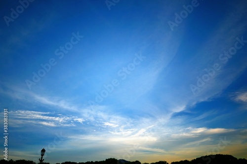 blue evening sky