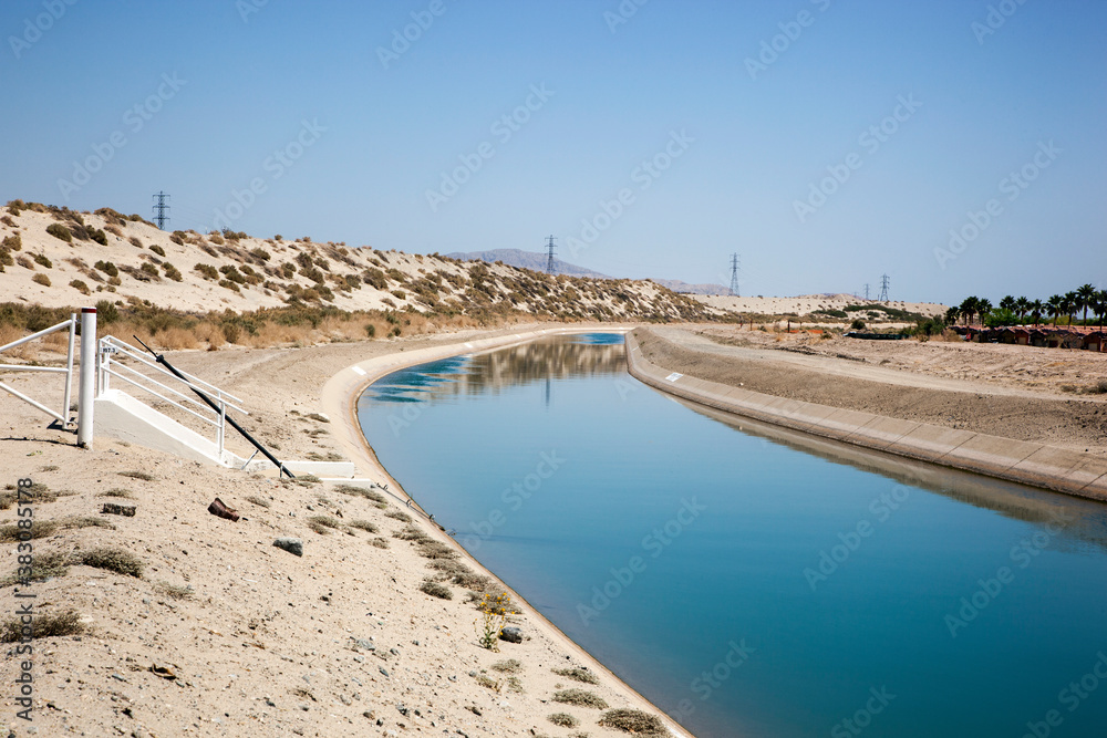 Irrigation Canal in the Coachella Valley of California