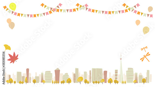 Townscape Autumn_White back 16-9 wide