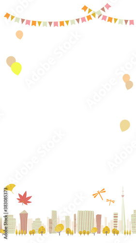 Townscape Autumn_White back 16-9 vertical