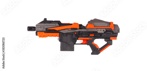 Obraz na płótnie futuristic weapon machine gun isolated on white background