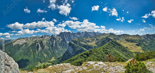 Panoramic view from the top of the Karaula to the peaks of Volusnica, Talijanka photo