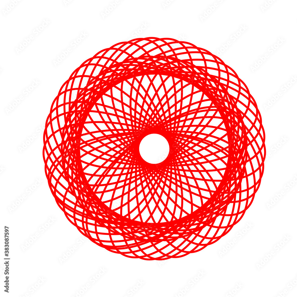 drawing spirograph on white paper illustration drawing spirograph on white paper illustration