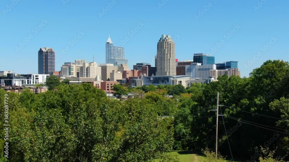 Drone Fly over downtown Raleigh North Carolina Drone Fly over downtown Raleigh North Carolina