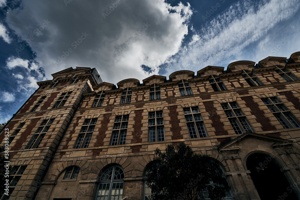 Paris, beautiful Haussmann buildings in a chic area of the french capital