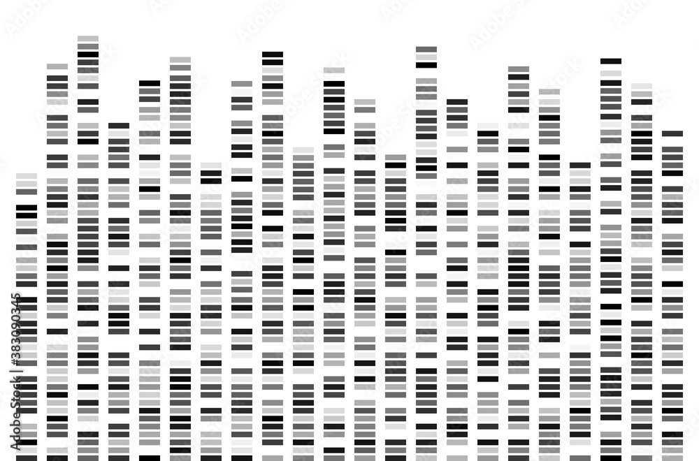 DNA Test White Background Genome Sequence Map Barcoding - obrazy, fototapety, plakaty 