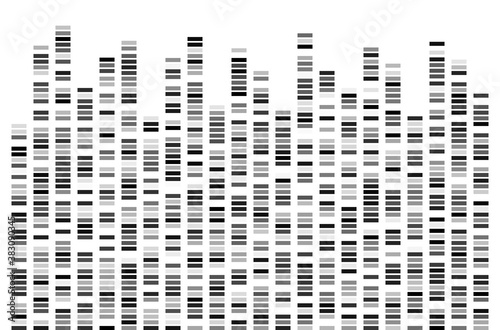 DNA Test White Background Genome Sequence Map Barcoding