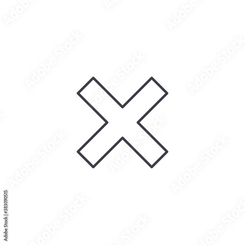 Close mark icon vector. Cancel icon. Delete icon. Logo symbol illustration on white background. Flat design style.
