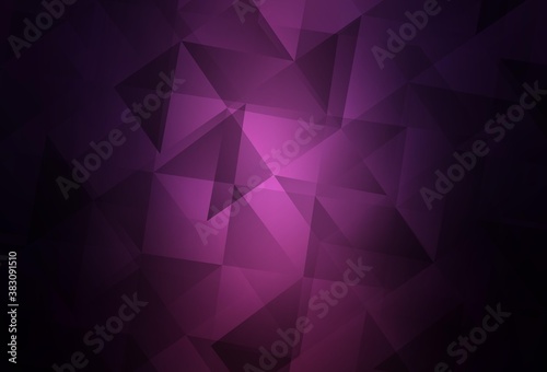 Dark Purple vector low poly background.
