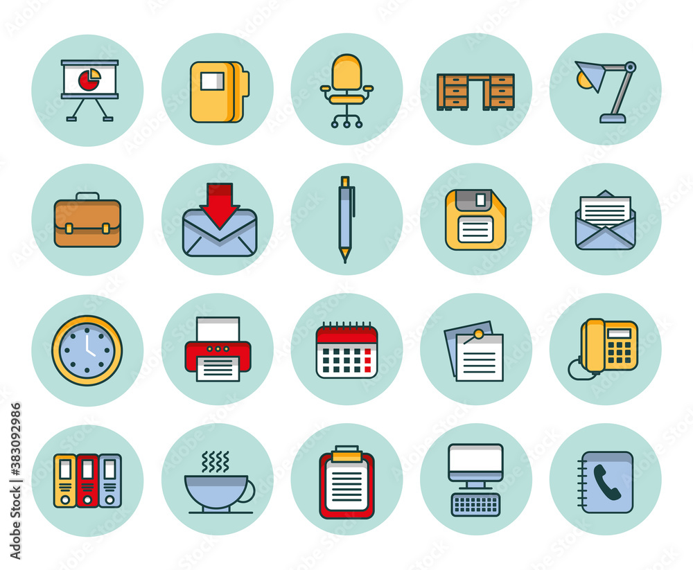 bundle of business set icons bundle of business set icons
