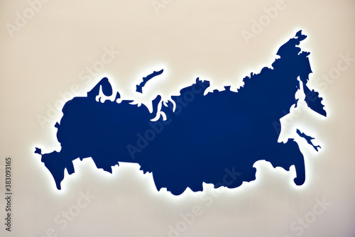 Abstract image map of Russia